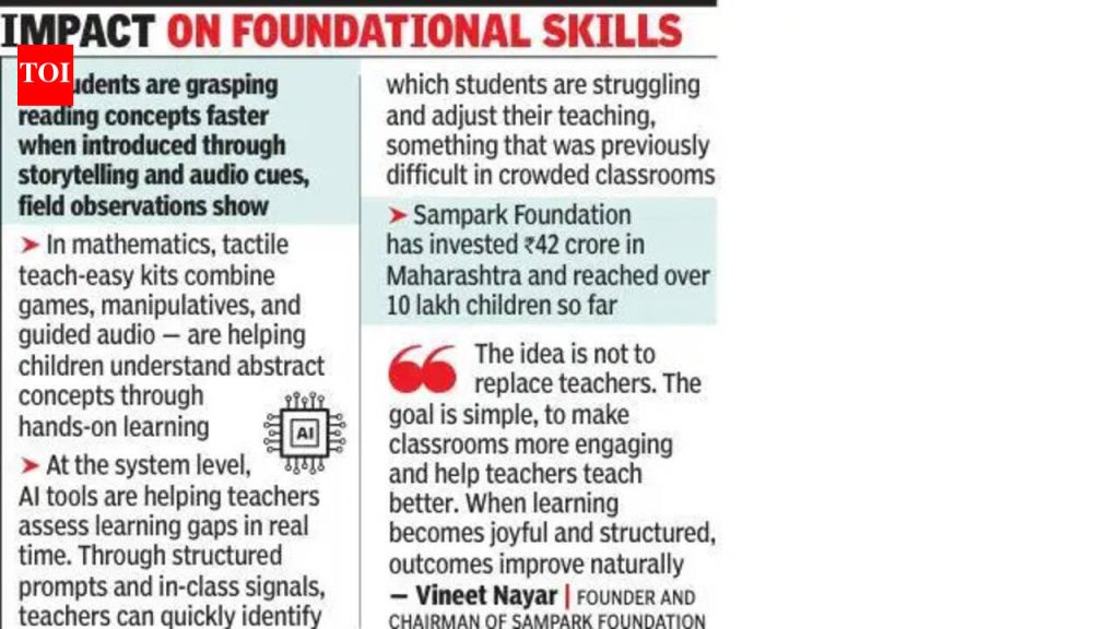 सरकारी शाळांमधील एआय टूल्स विद्यार्थ्यांना शिकण्यात, मूलभूत गणितांमध्ये मदत करतात